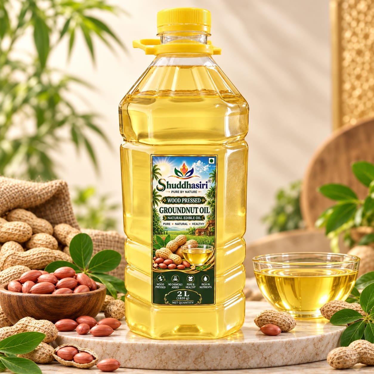 Shuddhasiri wood-pressed groundnut oil