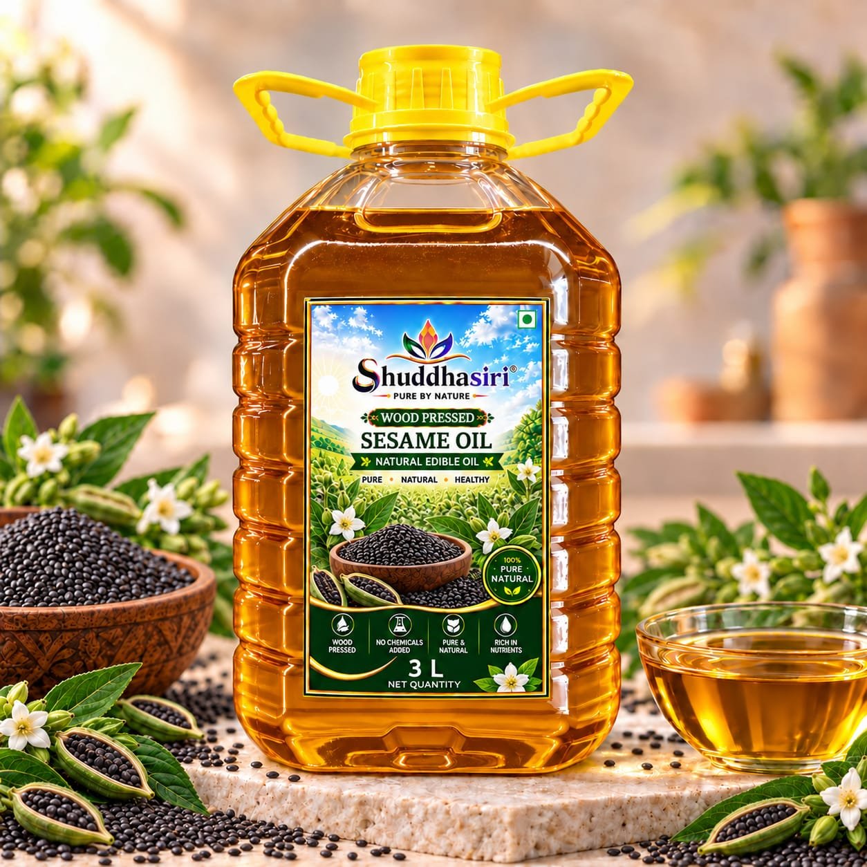 Shuddhasiri wood-pressed sesame oil