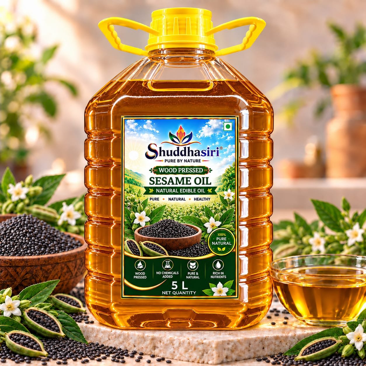 Shuddhasiri wood-pressed sesame oil