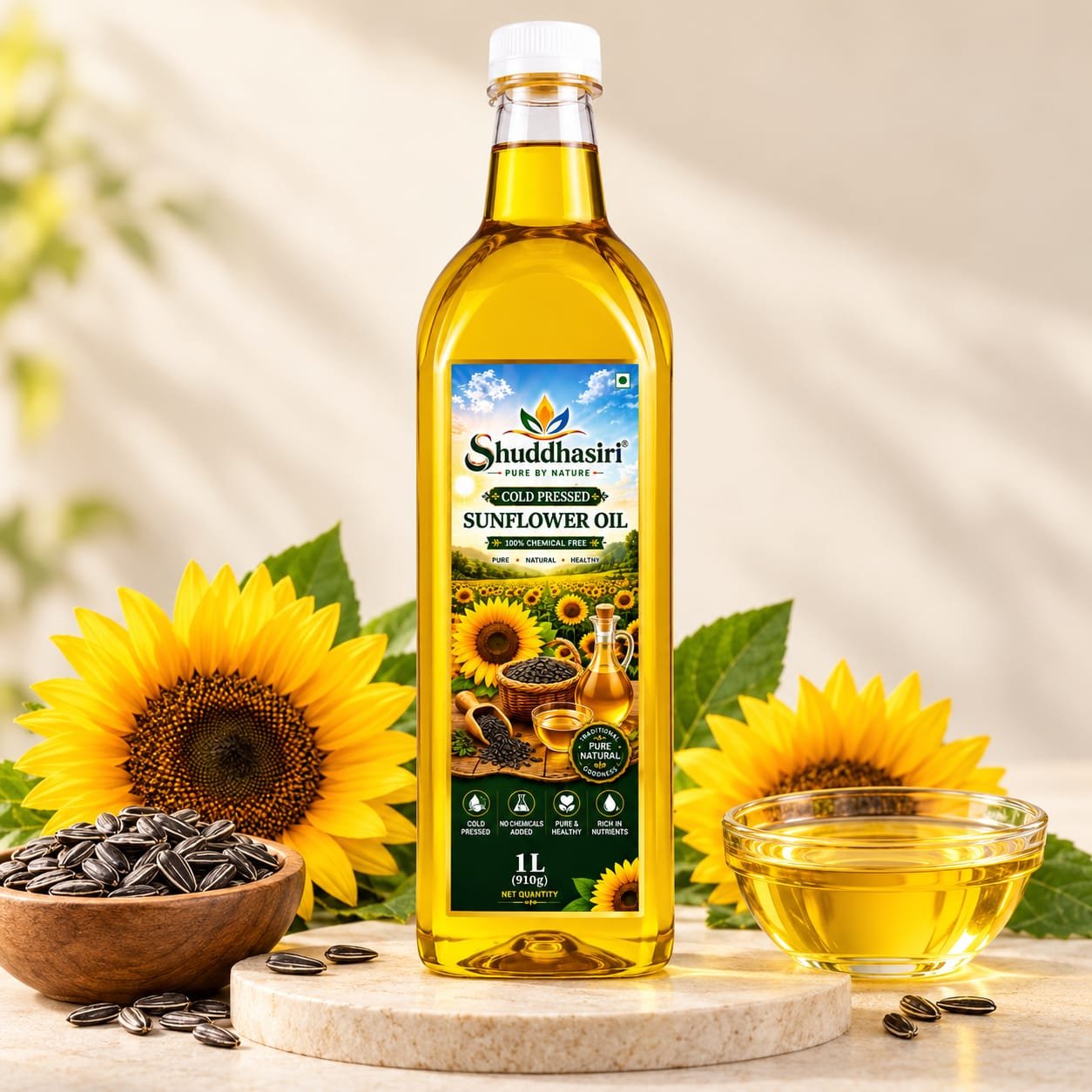 Shuddhasiri wood-pressed sunflower oil