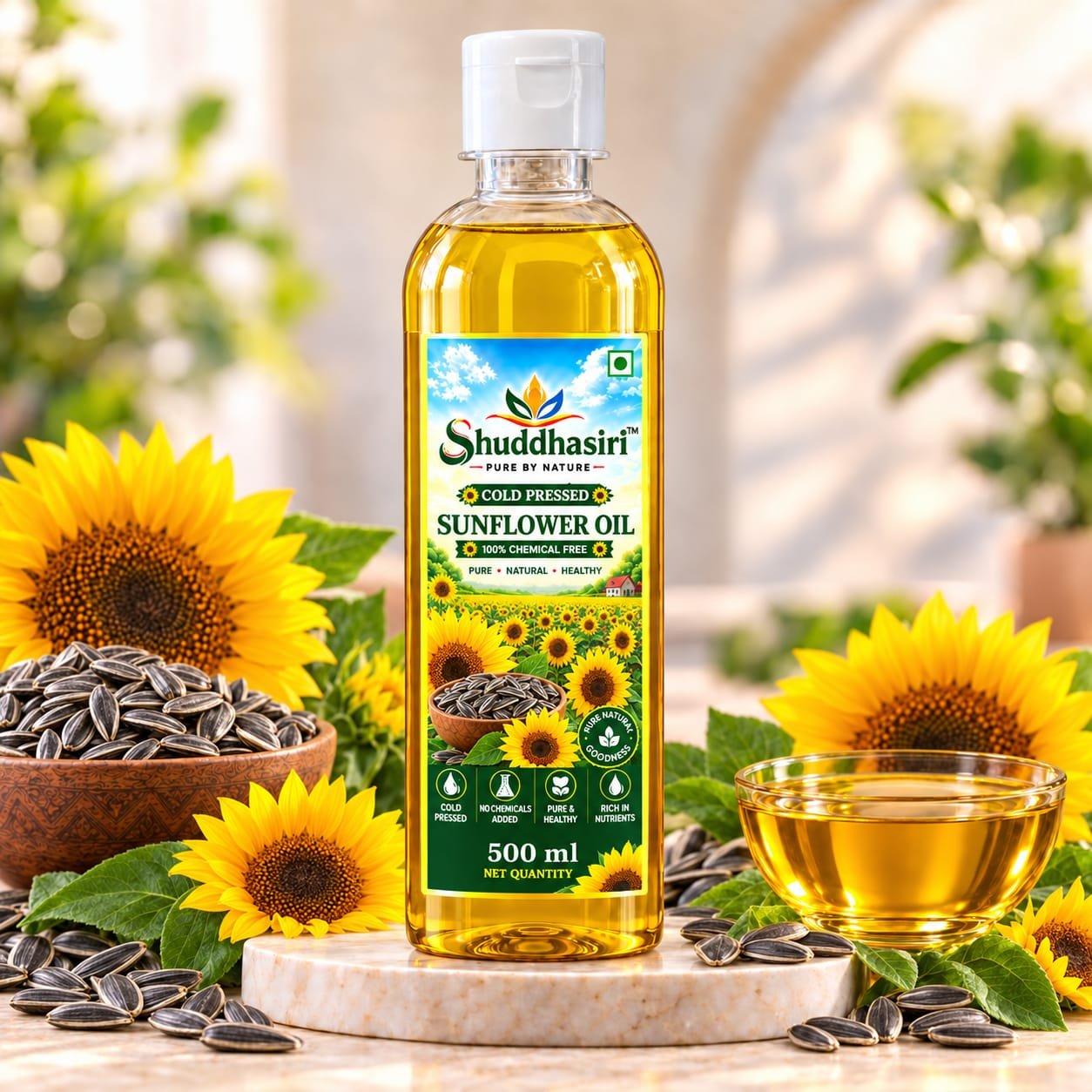 Shuddhasiri wood-pressed sunflower oil