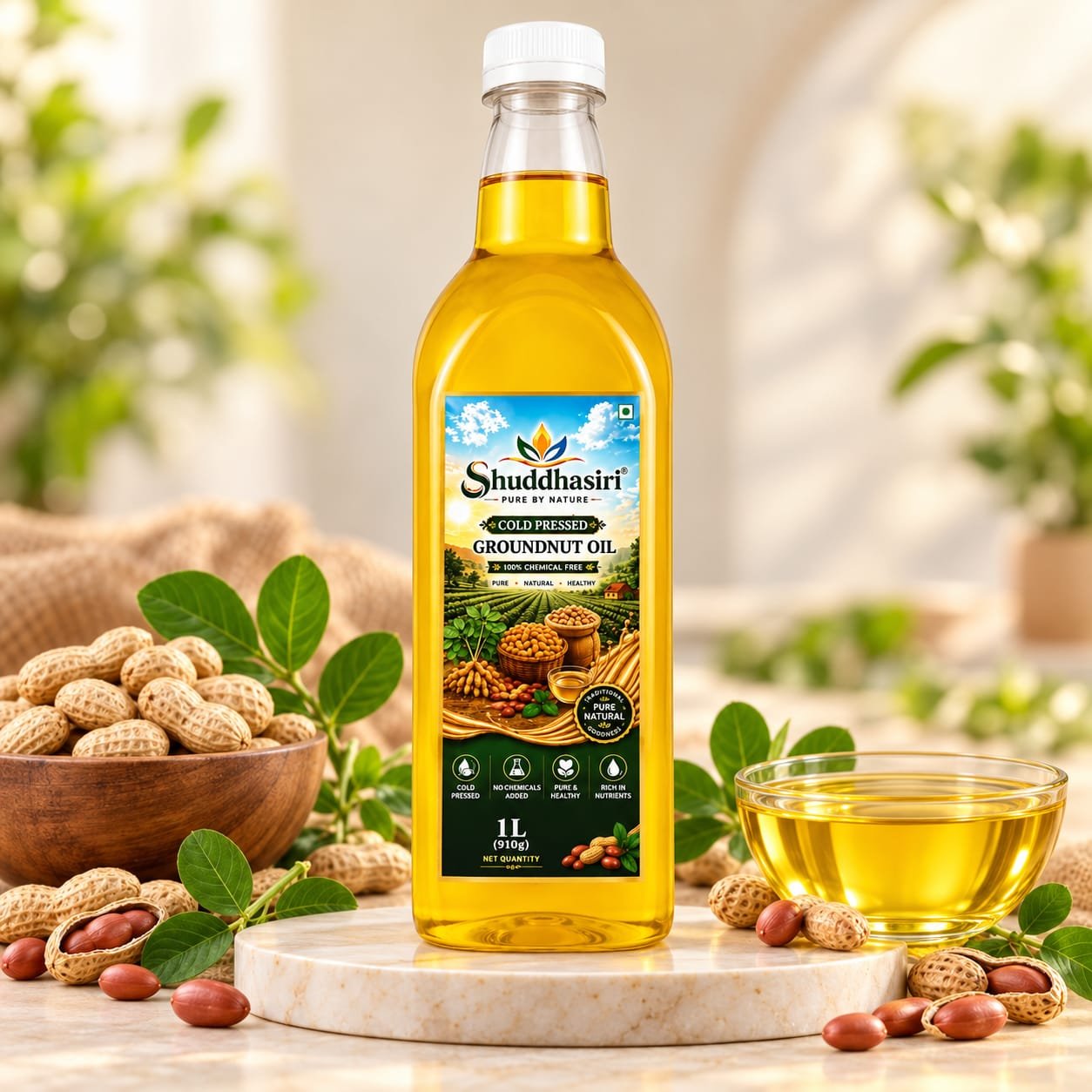 Shuddhasiri wood-pressed groundnut oil