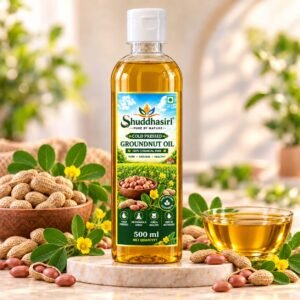 Shuddhasiri wood-pressed groundnut oil 500 ml bottle